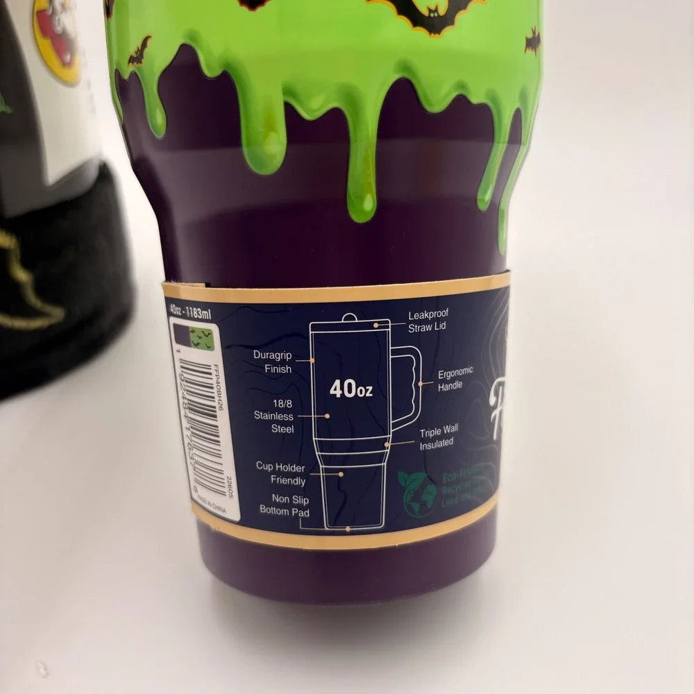 Buc-ees Spooky Nights Halloween 40oz Tumbler and 50x70 Plush Blanket Set 2024